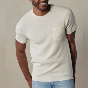 The Normal Brand Waffle Knit SweaterTee Off-White Men’s Size Small